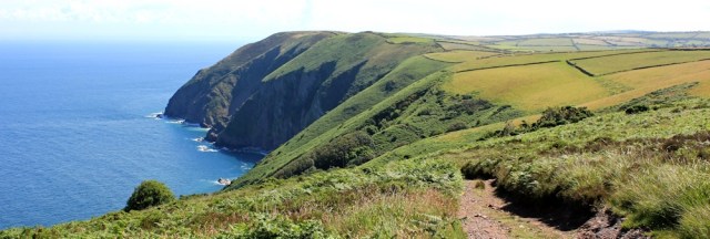 Ruth on the South West Coast Path, Trentishoe, Devon