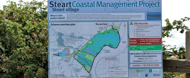 Steart coastal management project, Ruth's walk along the Parrett Trail