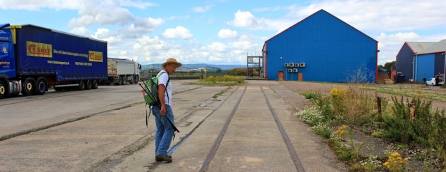 Dunball railway lines, Ruth walking up the River Parrett