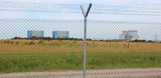  more fences, perimeter of Hinkley Point Power Station, Ruth trying to walk the coast