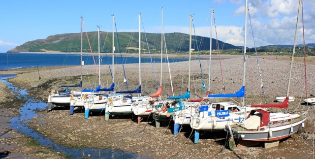 ships at Porlock Weir, Ruth's coast walk around the UK