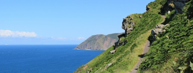 Walking towards Lynton, coastal path, Ruth