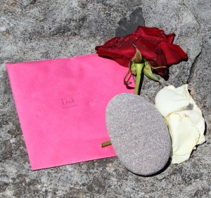  Dad, memorial, Ruth on the Somerset Coast Path