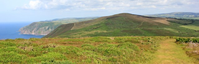 looking ahead to Holdstone Hill, Ruth's coastal walking, North Devon