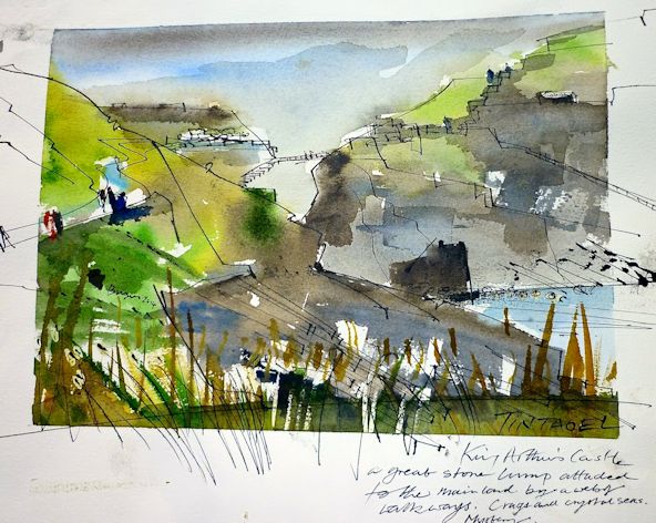 Tintagel - Painting by Tim Baynes