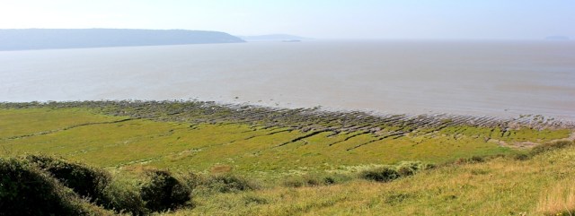 looking down over Sand Bay, Ruth's coastal walk, North Somerset