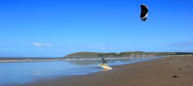 kitesurfer, Ruth's coastal walk, Brean, Somerset