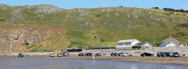 Brean Down, and steps going up, Ruth Livingstone's coast walking