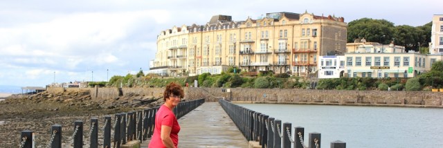 crossing Marine Bay, Weston super Mare, Ruth's coastal walking