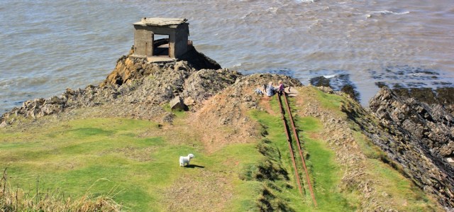 launching rails and searchlight post, Brean Down Fort, Ruth Livingstone