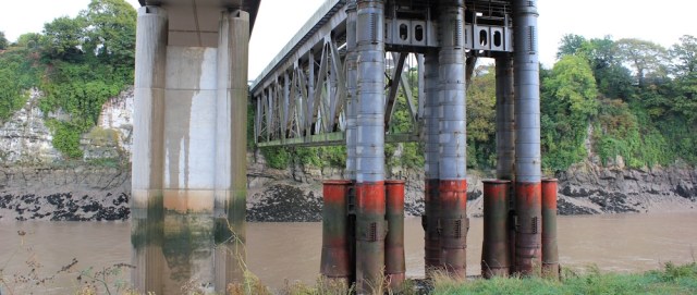  under the Brunel pillars, railway bridge, Chepstow, Ruth Livingstone