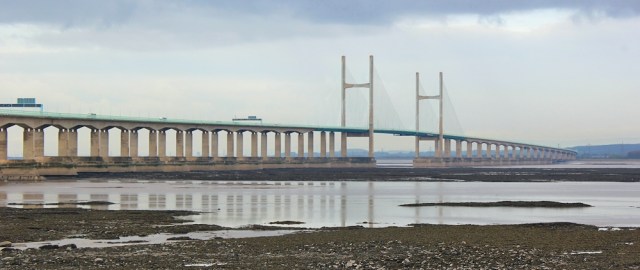Second Severn Bridge, Ruth walking the coast