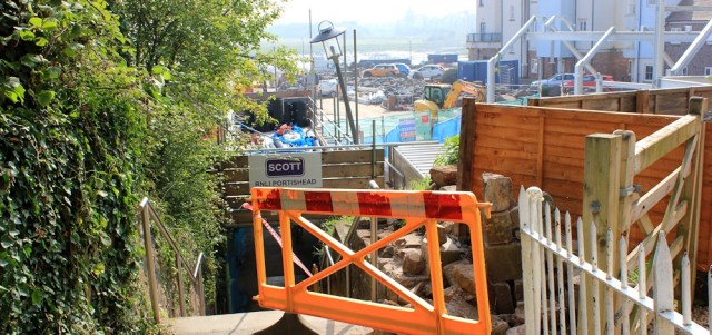 building site, Portishead pier, Ruth's coast walking