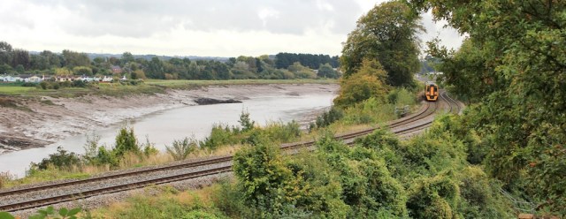  finally down to the river, Wales Coast Path, Ruth in Chepstow
