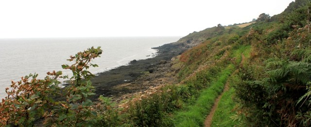 10 coast path, heading to Portishead, Ruth walking around Somerset