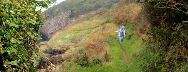 12 walkers coming towards me, Ruth walking from Clevedon to Portishead