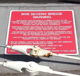 Severn Bridge warning sign, Ruth Livingstone