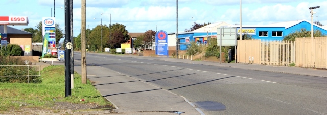 b07 fuel stations and warehouses, Ruth walking through Avonmouth