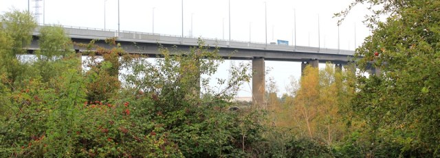 b11 M5 bridge over River Avon, Ruth walking to Bristol