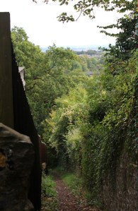 Offa's Dyke Way, Ruth walking towards Sedbury