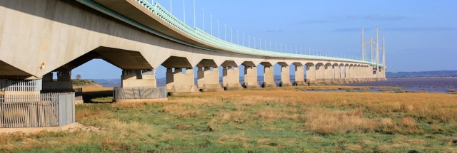 b17 going under the Severn Bridge, Ruth Livingstone on the Wales Coast Path