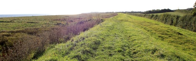 b19 along the bank of the Severn, Ruth on Wales Coast Path