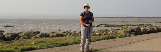 b19 self portrait, Ruth in front of Blackstone Rocks, Clevedon