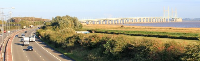 b20 crossing over M4, Ruth on the Wales Coast Path
