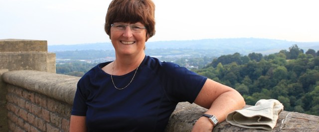 c10 ruth on the Clifton Suspension Bridge, walking through Bristol