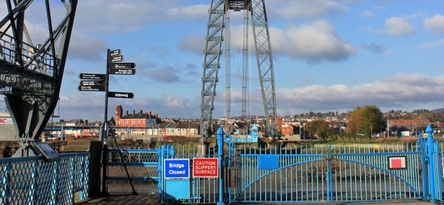 transporter bridge closed, Newport, Ruth walking the coast in Wales