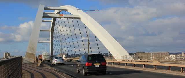 new A48 bridge, Newport, Ruth's coastal walking