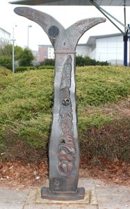  Wales Coast Path marker, Ruth in Cardiff Bay