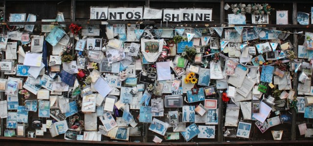 04 Iantos Shrine, Ruth walking in Cardiff Bay