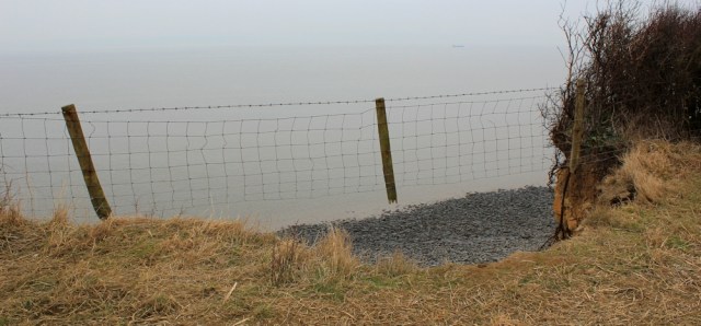 24 crumbling cliff, Ruth on the Wales Coast Path near Llantwit Major