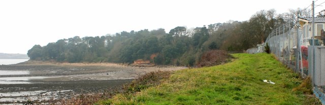 b12 walking the dead end in front of holiday camp, Ruth on Wales Coast Path