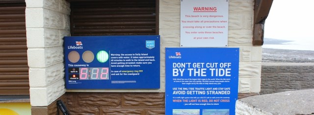 b15 warning signs, Sully Island, Ruth on the Welsh coast