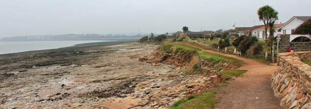 Sully sea front, Ruth on the Wales Coast Path