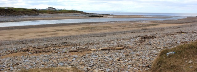 back at Ogdon-by-Sea, Ruth walking the Welsh Coast