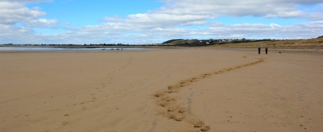 Ruth walking the Wales Coast Path towards Porthcawl