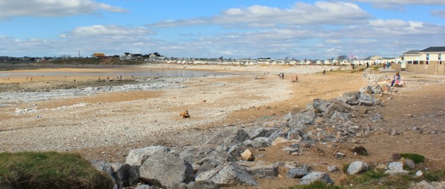  sea front, Newton, Ruth walking through Porthcawl