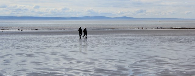 across Bristol Channel to Devon, Ruth walking the Wales Coast Path
