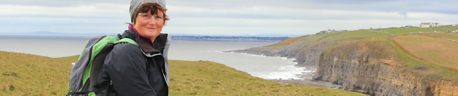 Ruth Livingstone at Caractacus fort, Dunraven Bay