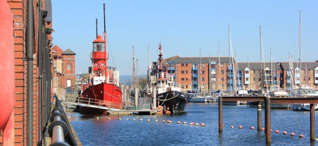 lighthouse ship in Swansea Marina, Ruth Livingstone