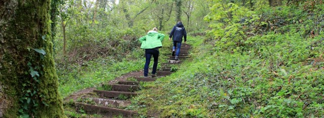walkers in Oxwich Wood, Ruth on the Wales Coast Path, Gower