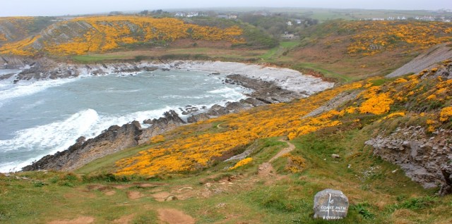 03 Overton Mere, Ruth hiking the Wales Coast Path, Gower