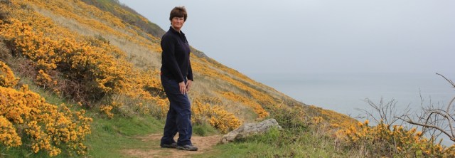  Ruth Livingstone, self portrait on Oxwich Point, Gower Peninsula