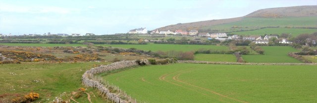 10 Rhossili, Ruth waking the Wales Coast Path