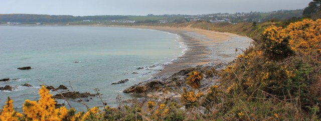Port-Eynon Beach, Ruth walking in Gower, South Wales