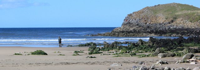 photographer, Barry Holms, end of Rhossili Beach, Ruth Livingstone