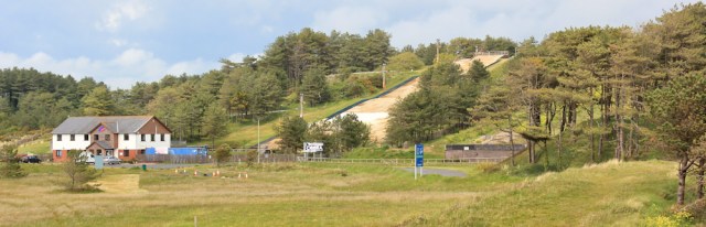 a14 dry ski slope, Pembrey Country Park, Ruth hiking in Wales